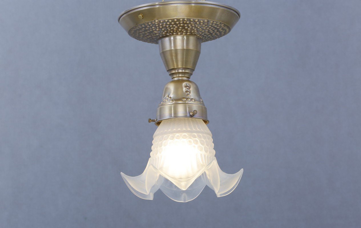 Mennyezeti lámpa az 1910-es évekbõl 84, exkluzív, kézzel készített  sárgaréz lámpa  stílusban