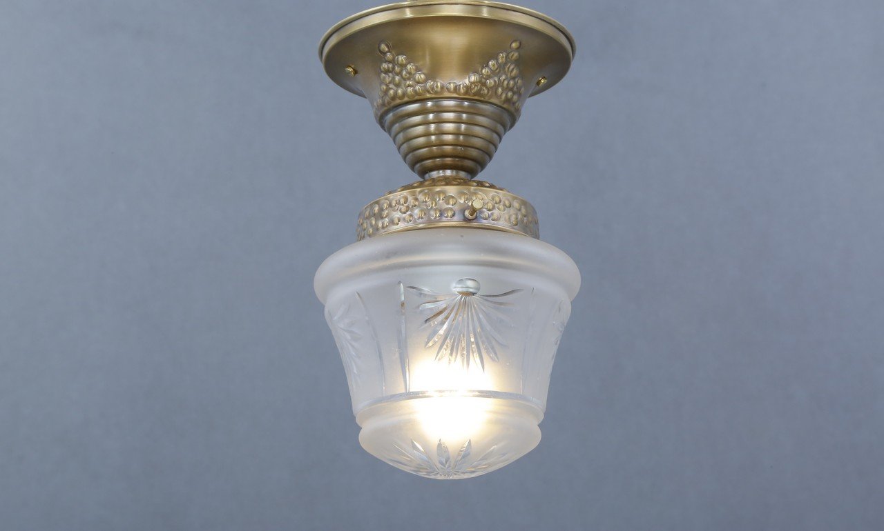Mennyezeti lámpa dombornyomott mintával 83, exkluzív, kézzel készített  sárgaréz lámpa  stílusban
