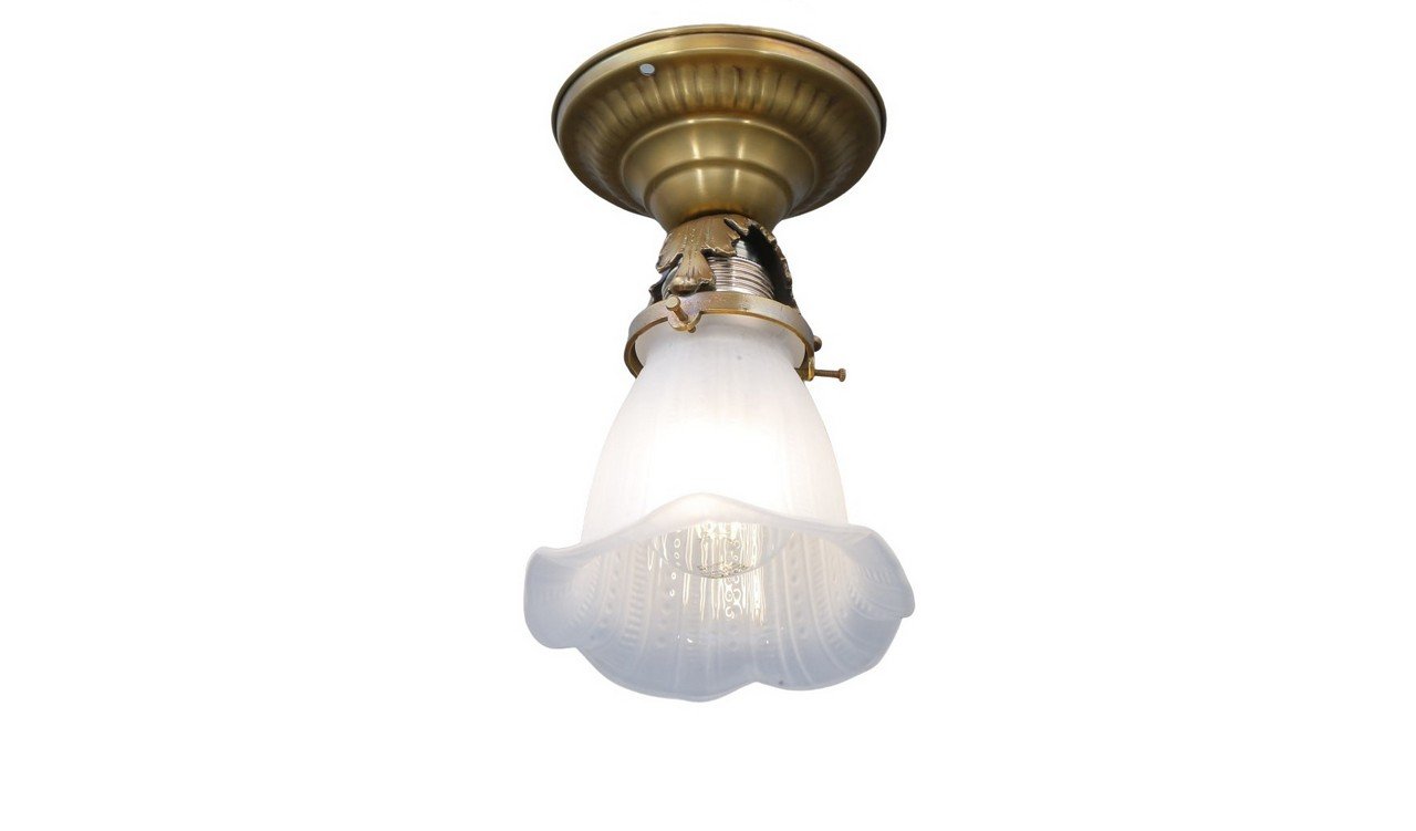 Mennyezeti lámpa harang alakú búrával 145, exkluzív, kézzel készített  sárgaréz lámpa  stílusban
