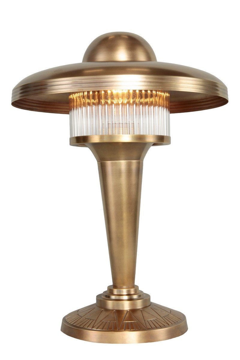 Petitot asztali lámpa IV., exkluzív, kézzel készített  sárgaréz lámpa Art deco, Art deco stílusban