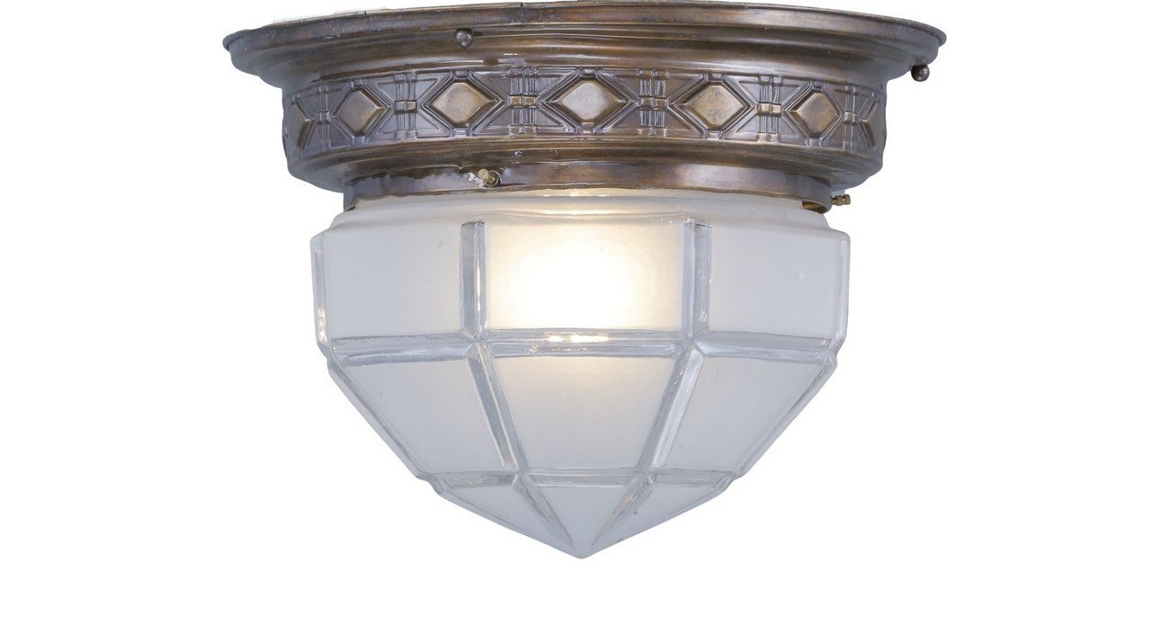 Sárgaréz mennyezeti lámpa kupolára emlékeztetõ csiszolt búrával 149, exkluzív, kézzel készített  sárgaréz lámpa  stílusban