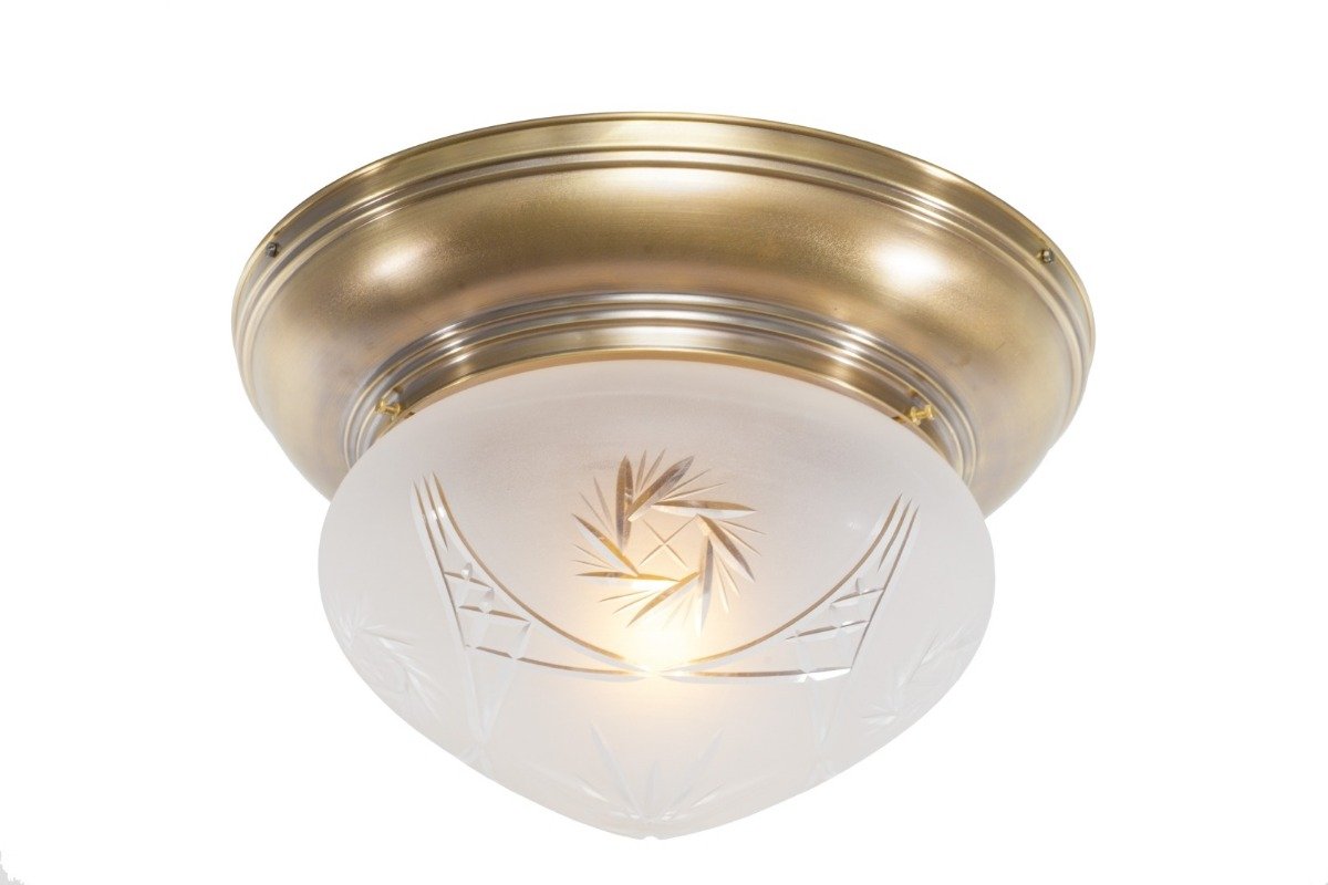 Tribu mennyezeti lámpa 20/3, exkluzív, kézzel készített  sárgaréz lámpa Szecessziós stílusban