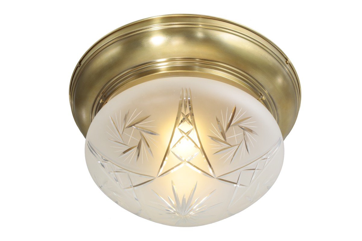 Tribu mennyezeti lámpa 25/3, exkluzív, kézzel készített  sárgaréz lámpa Szecessziós stílusban