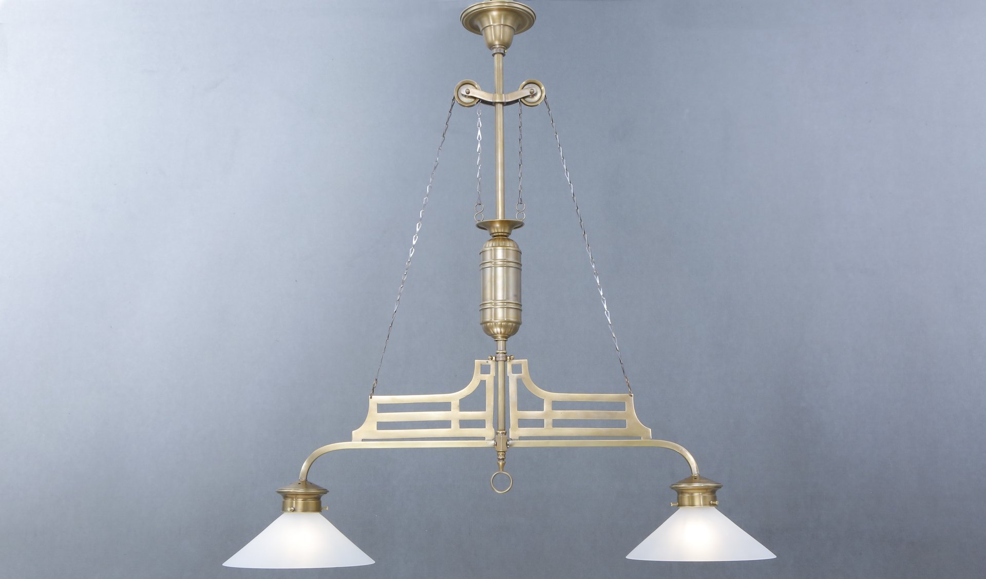 Bauhaus állítható magasságú csillár 100, exkluzív, kézzel készített  sárgaréz lámpa  stílusban
