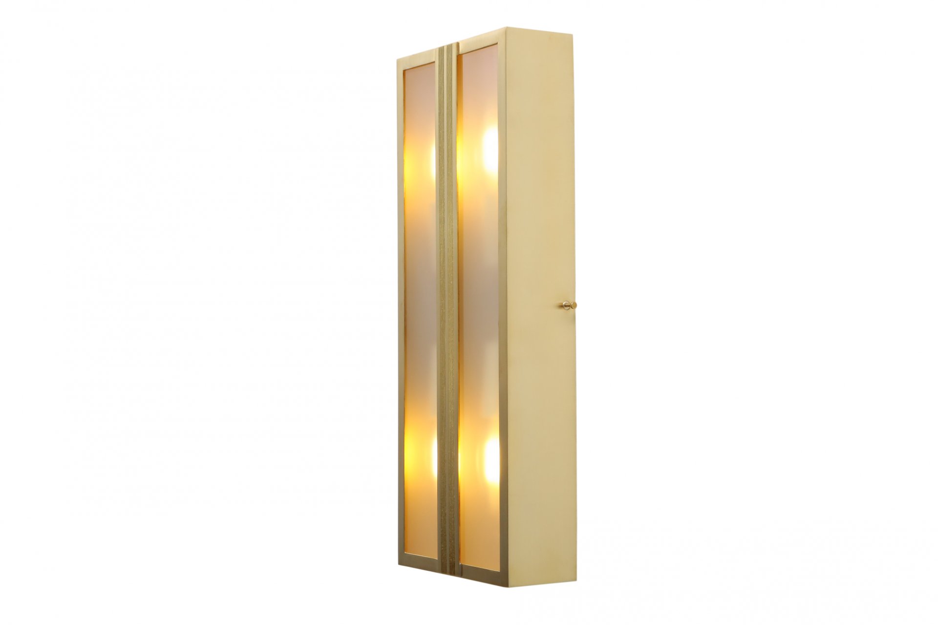 Midi Box falikar exkluzív, kézzel készített sárgaréz lámpa art deco stílusban