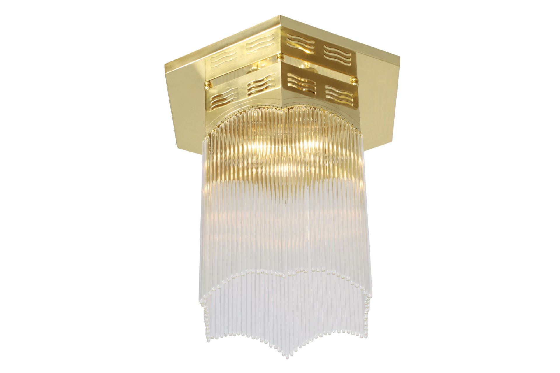 Metropolitan mennyezeti lámpa, exkluzív, kézzel készített  sárgaréz lámpa Szecessziós stílusban