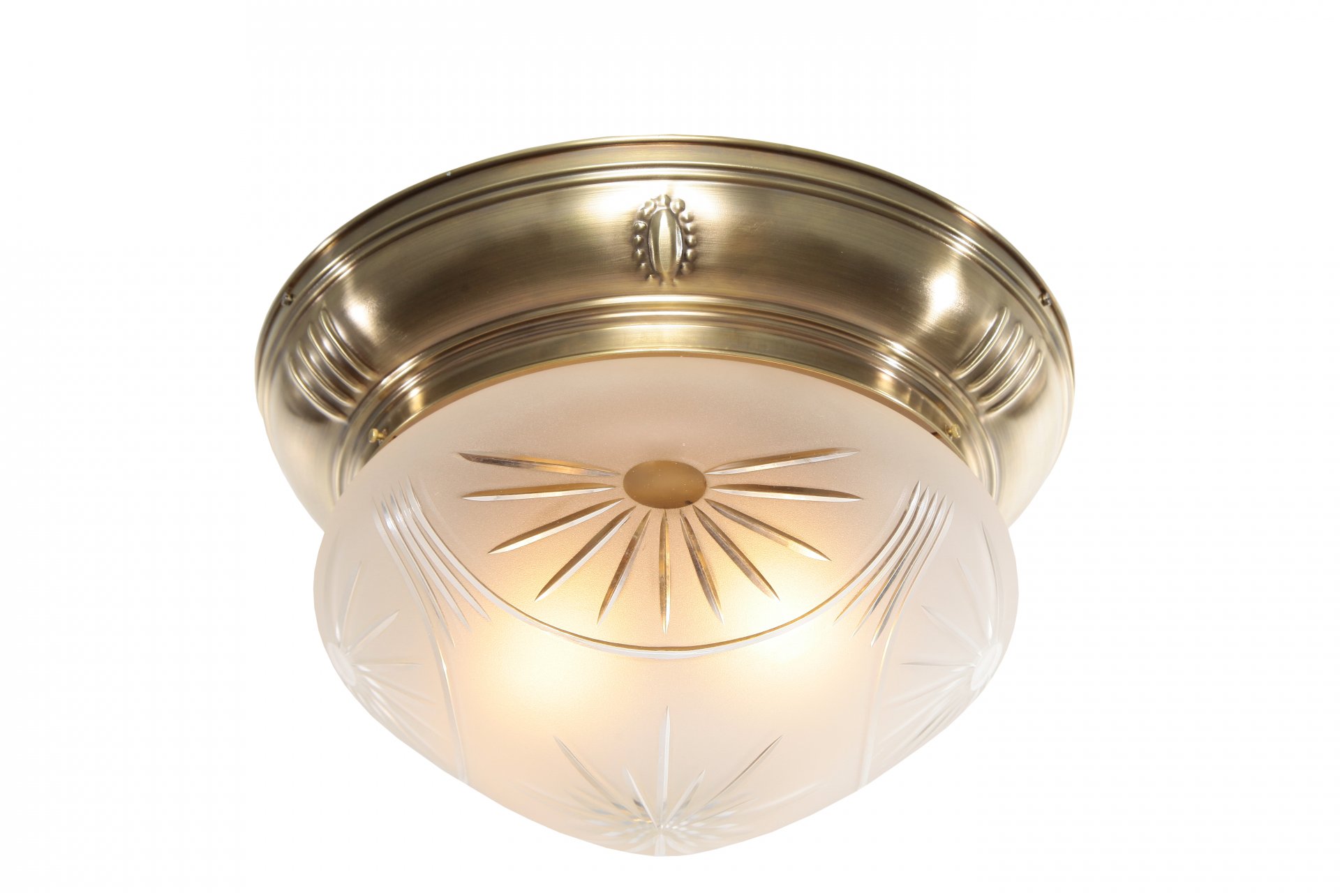 Pannon mennyezeti lámpa 25/4, exkluzív, kézzel készített  sárgaréz lámpa Szecessziós stílusban